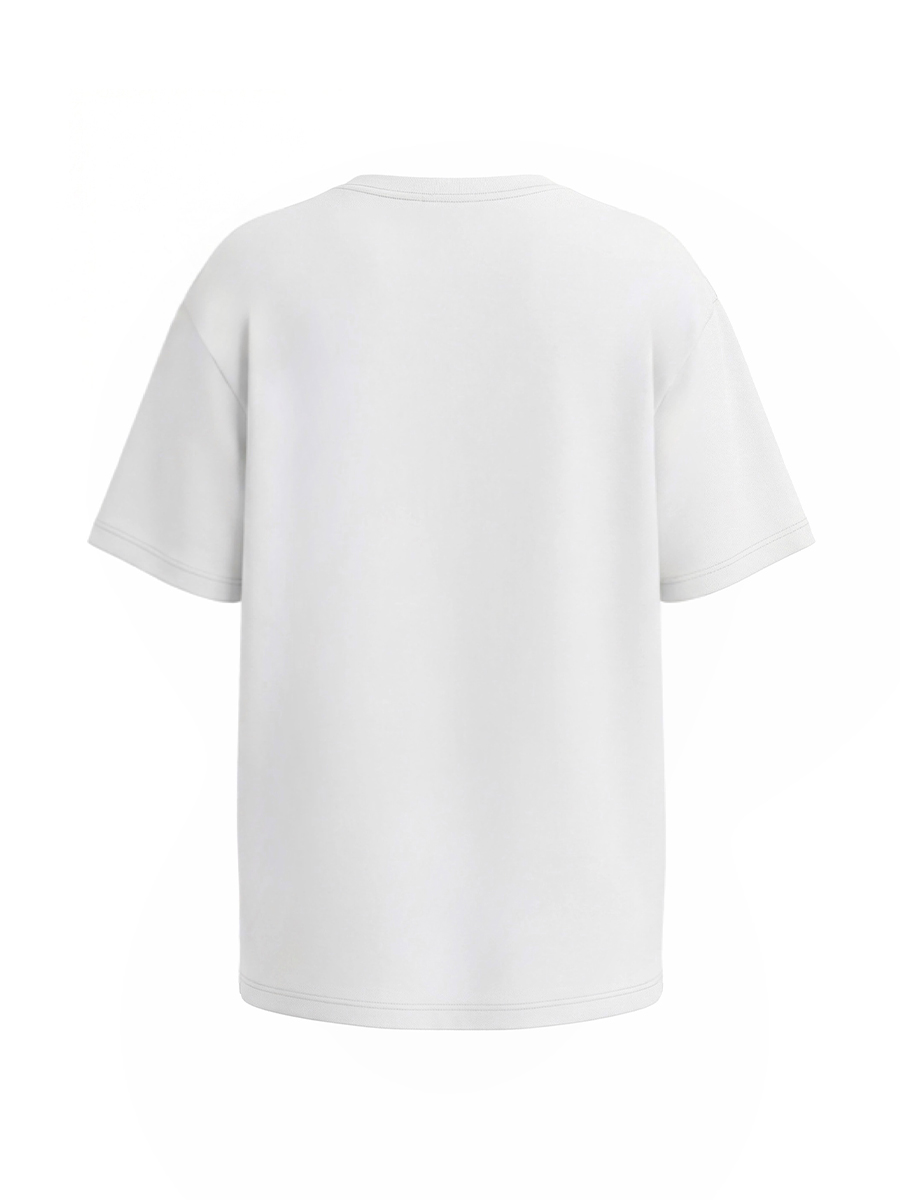 Valkoinen oversize-paita, jossa on OVERLOOKED ITEMS -painatus - Image 4